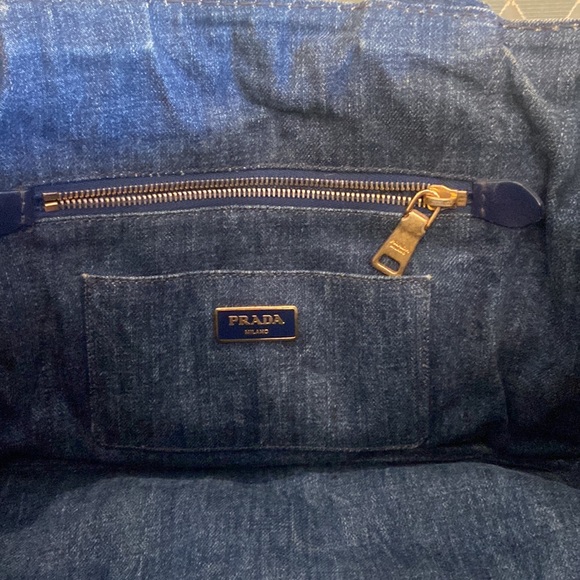 Authentic PRADA denim tote - Picture 3 of 13